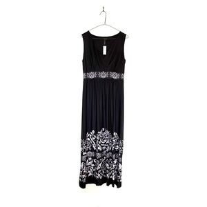 NWT Soma Black and White Floral Maxi Dress M